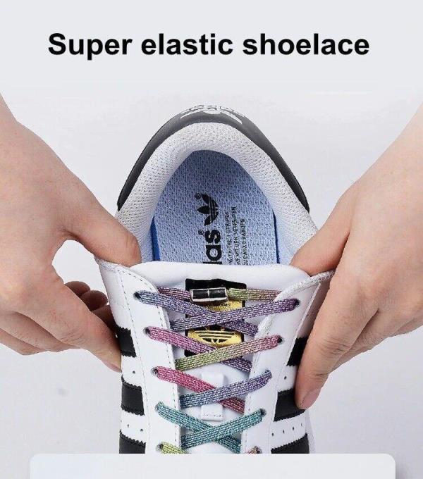 1 Pair No Tie Locked Elastic Shoe Laces