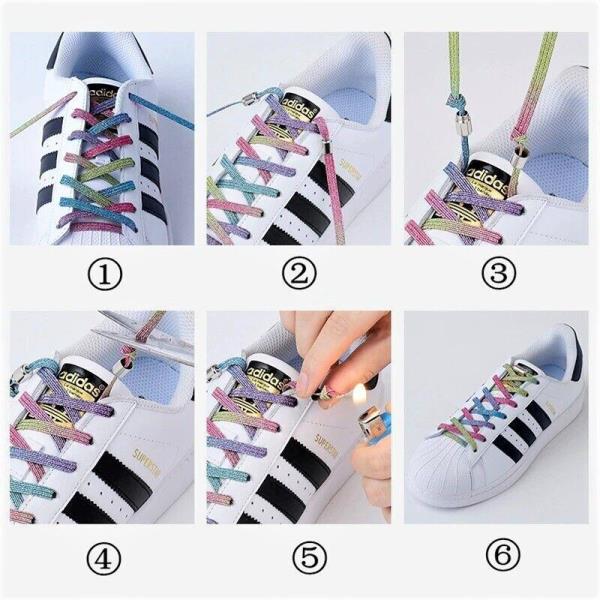 1 Pair No Tie Locked Elastic Shoe Laces