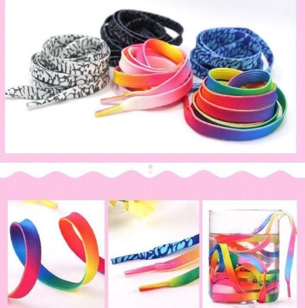 1 Pair Rainbow Gradient Shoe Laces