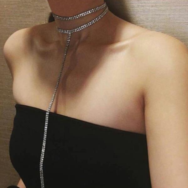 Crystal T Shape Body Chain