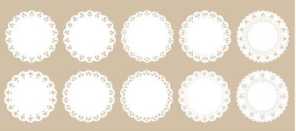 10 Pcs White Hollow Lace Scrapbook Art Decoration Paper