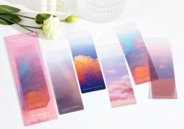 5 Pcs Pink Dream PET Reusable Translucent Bookmarks