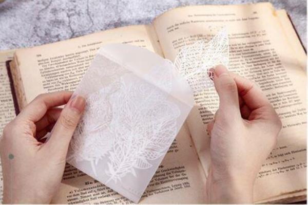 10 Pcs White Hollow Lace Art Decoration Paper