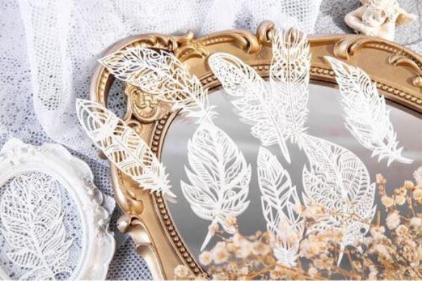 10 Pcs White Hollow Lace Art Decoration Paper