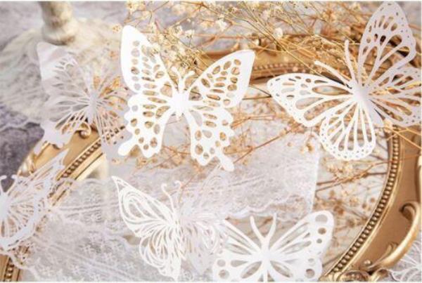 10 Pcs White Hollow Lace Art Decoration Paper