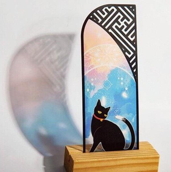 6 Hollow Lace Cat Bookmarks