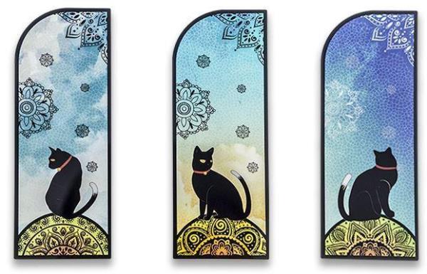 6 Hollow Lace Cat Bookmarks