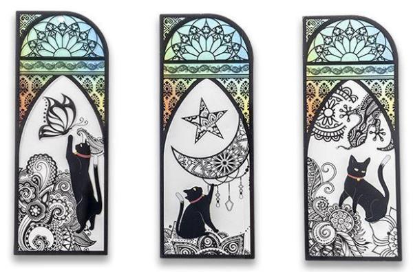 6 Hollow Lace Cat Bookmarks