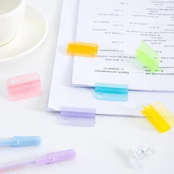 6 Waterproof Reusable Translucent Paper Clips