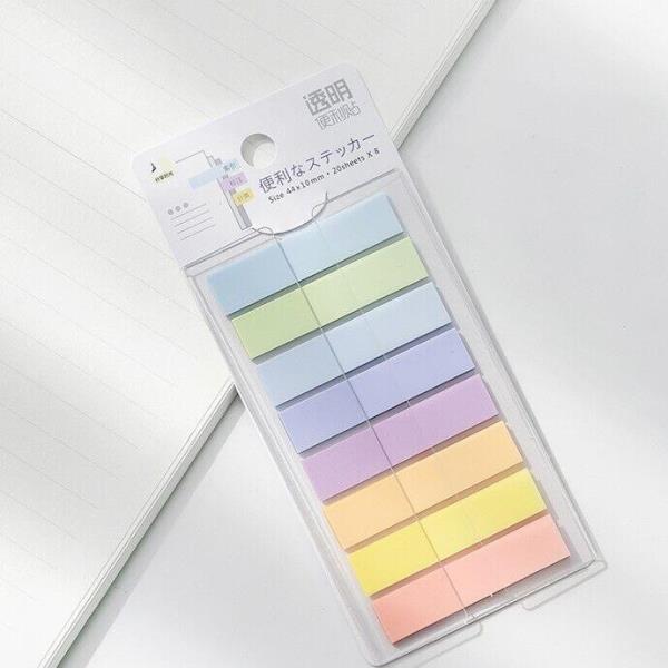 Morandi Rainbow Transparent Waterproof Sticky Labels