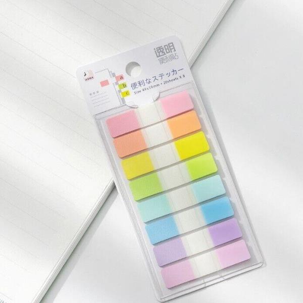 Morandi Rainbow Transparent Waterproof Sticky Labels