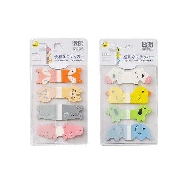 Cartoon Animal Waterproof Indexing Sticky Labels