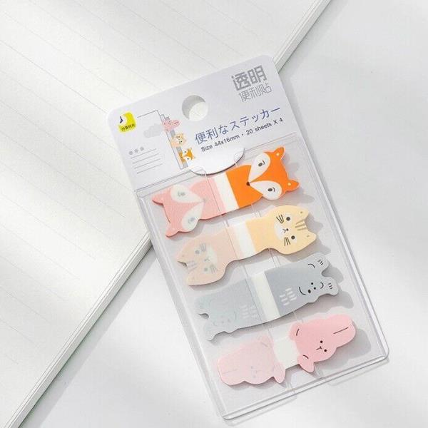 Cartoon Animal Waterproof Indexing Sticky Labels