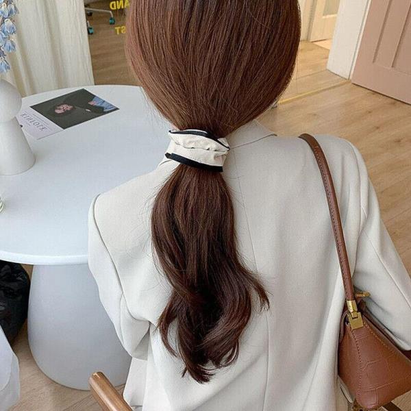 Retro French Leather High Elastic Hair Tie