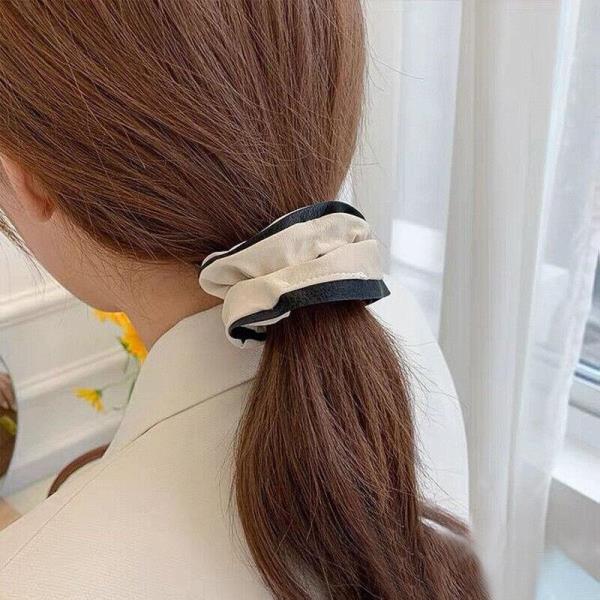 Retro French Leather High Elastic Hair Tie