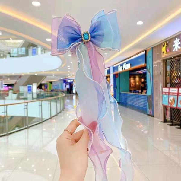 Rainbow Kids Lace Bow Hair Pin