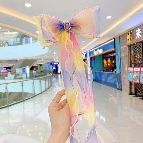 Rainbow Kids Lace Bow Hair Pin