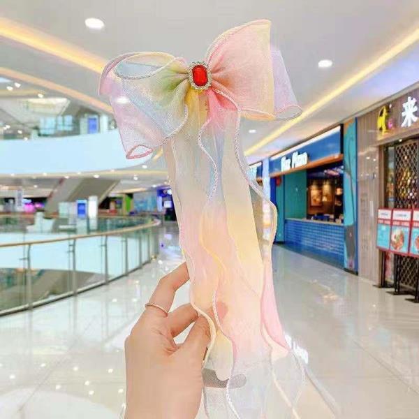 Rainbow Kids Lace Bow Hair Pin