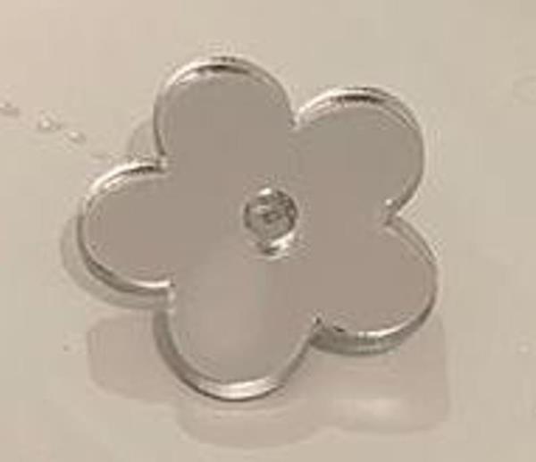 5 Silver Mirror Flower Glowing Hair Bobby Pins