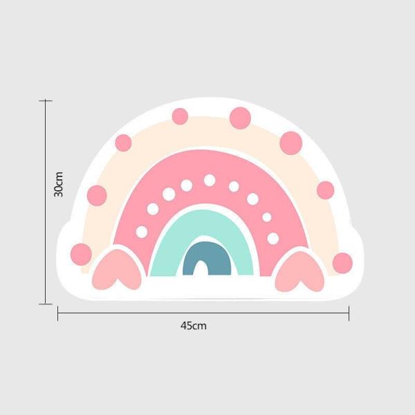 2 Pcs Cartoon Rainbow Faux Leather Kid Placemat