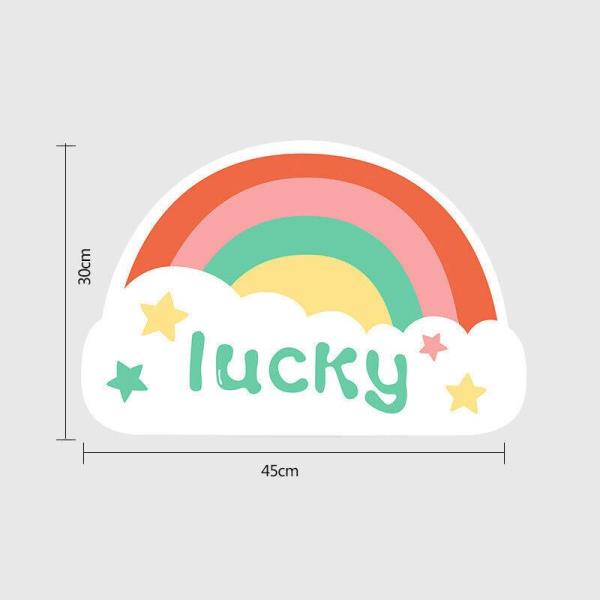 2 Pcs Cartoon Rainbow Faux Leather Kid Placemat