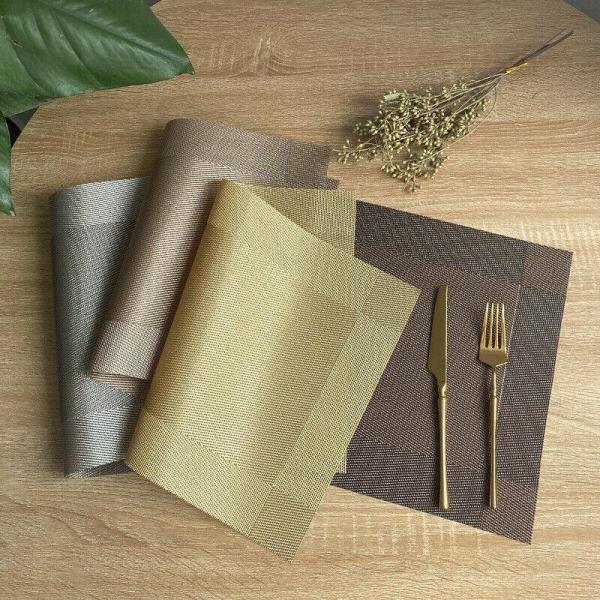 4 Modern Woven Rectangle Table Dining Placemats