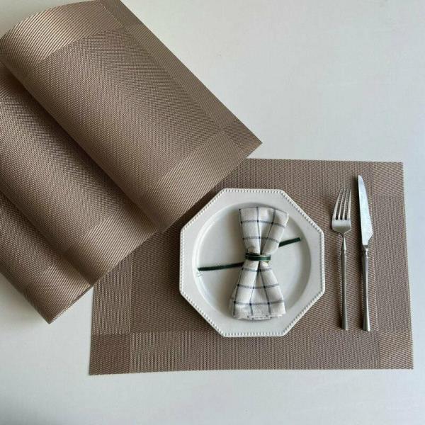 4 Modern Woven Rectangle Table Dining Placemats