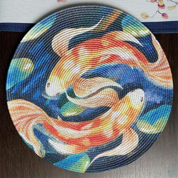 Retro Waterproof Braid Knit Table Dining Placemat