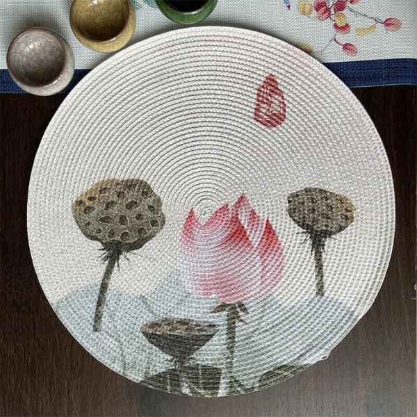 Retro Waterproof Braid Knit Table Dining Placemat