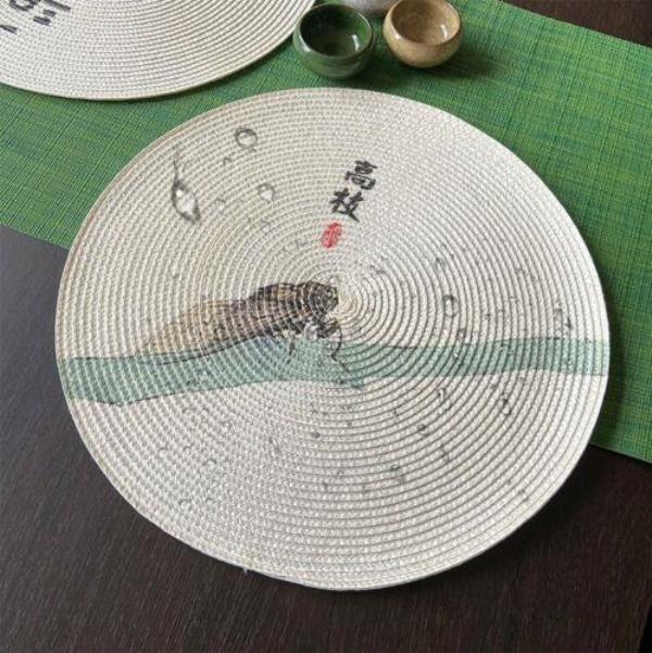 Retro Waterproof Braid Knit Table Dining Placemat