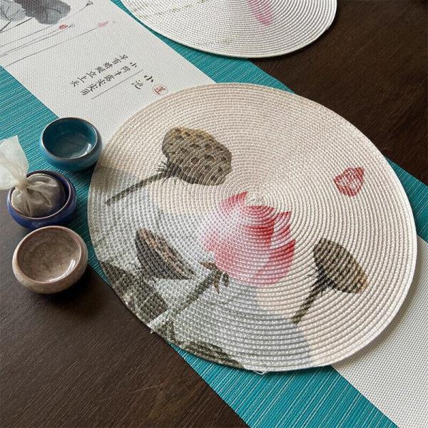 Retro Waterproof Braid Knit Table Dining Placemat