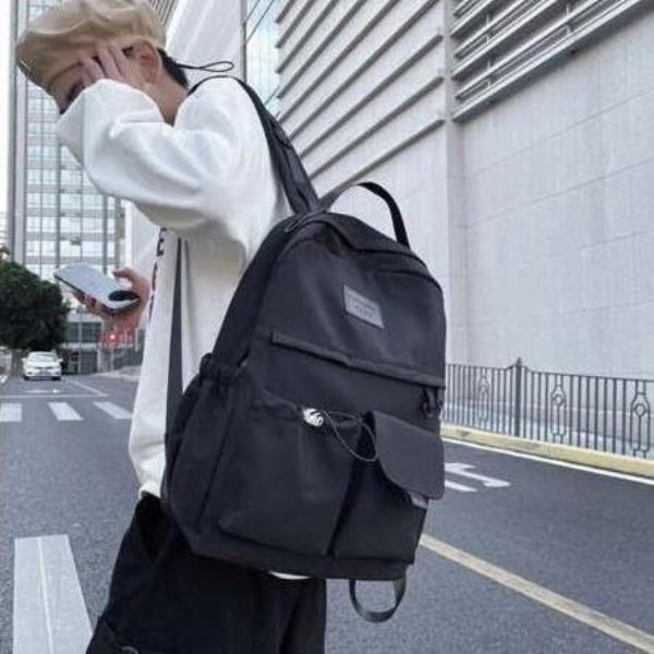 Casual Reflective Nylon Multi Pockets Backpack