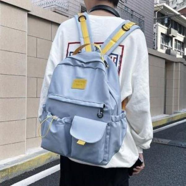 Casual Reflective Nylon Multi Pockets Backpack