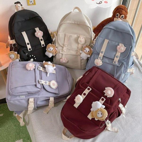 Preppy Macaron Colour School Backpack