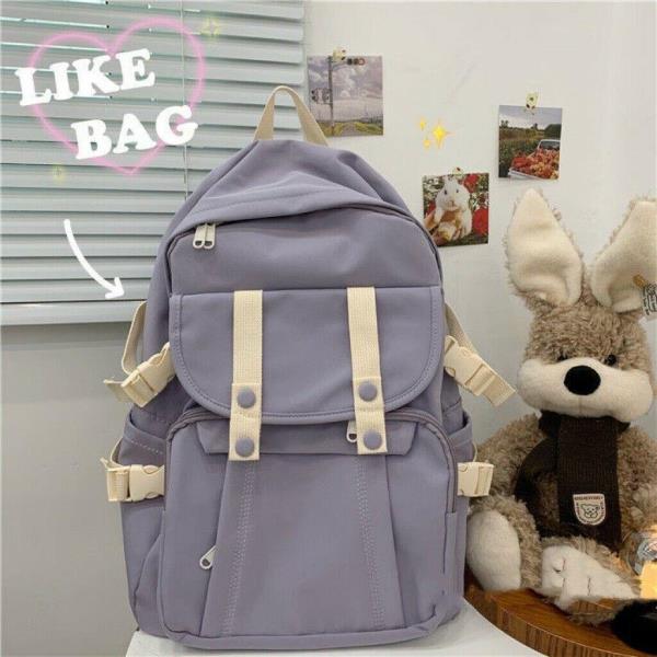 Preppy Macaron Colour School Backpack