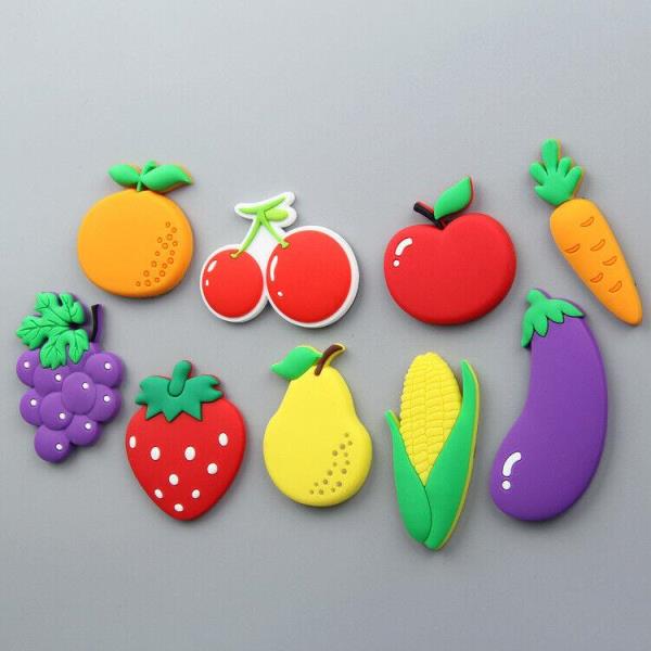 16 Cute Cartoon Fruit Fridge Magnets