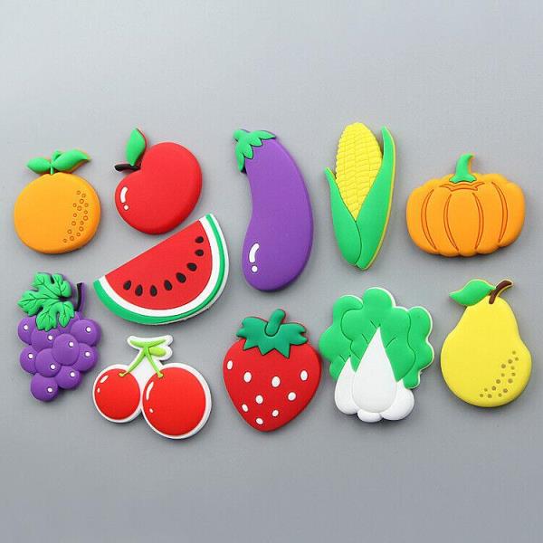 16 Cute Cartoon Fruit Fridge Magnets