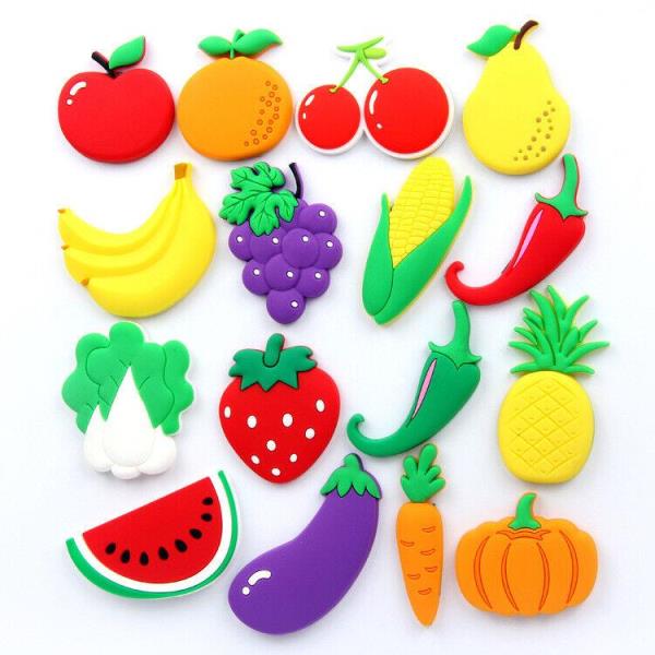 16 Cute Cartoon Fruit Fridge Magnets