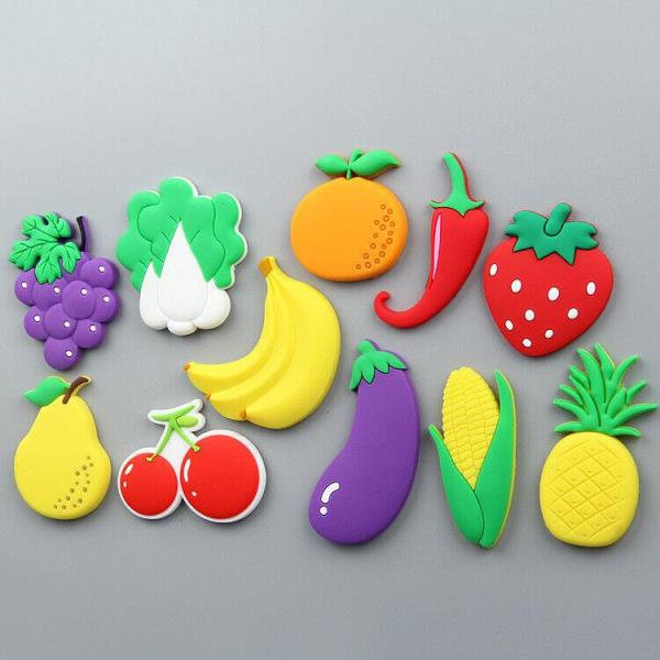 16 Cute Cartoon Fruit Fridge Magnets