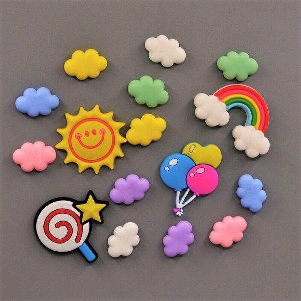 Cartoon Rainbow Balloons Fridge Magnets