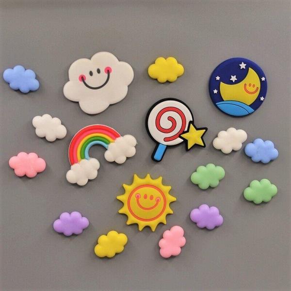 Cartoon Rainbow Balloons Fridge Magnets