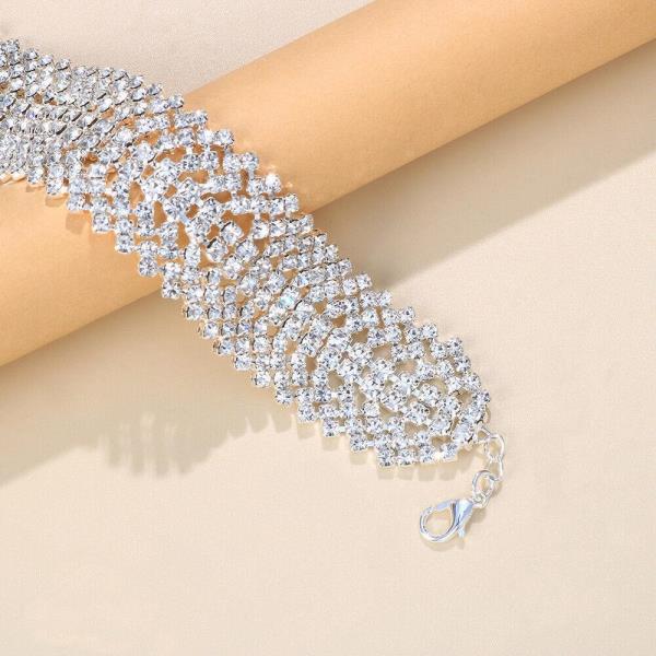 Rhinestone Feather Tassel Anklet