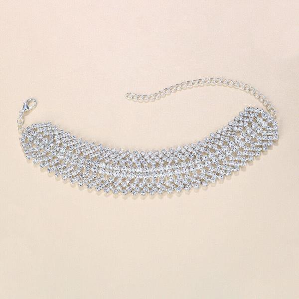 Rhinestone Feather Tassel Anklet