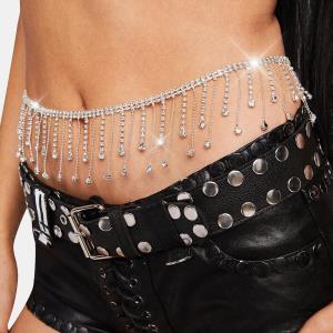 Crown Rhinestone Bra Chest Chain