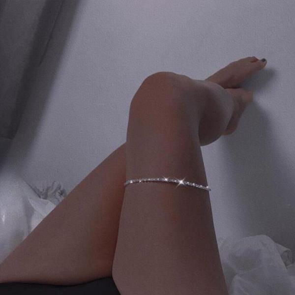 Glitter Simple Rhinestone Thigh Chain