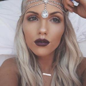 Bohemian Glitter Waterdrop Forehead Hair Chain Headband