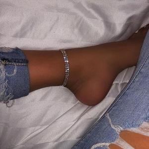 Retro Bohemian Crystal Tassel Anklet