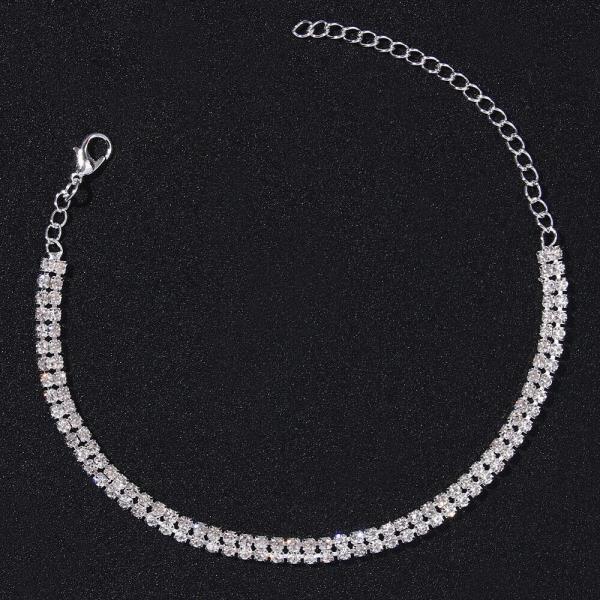 Rhinestone Double Layer Anklet