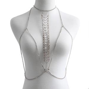 Silver Butterfly Tassel Shoulder Shawl Chain