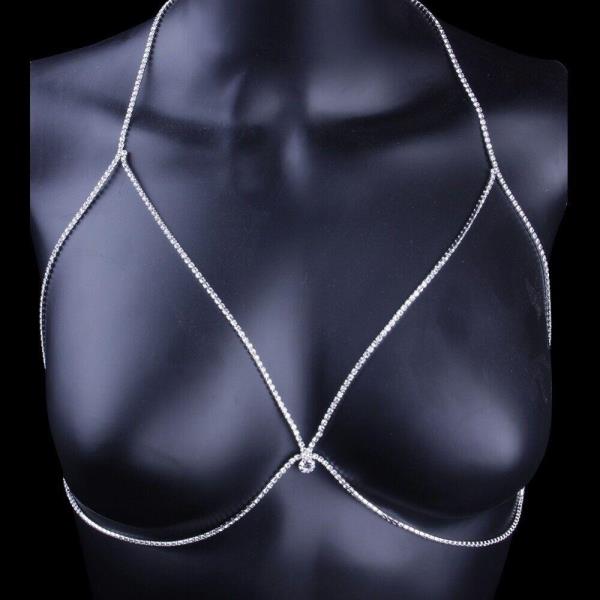 Gothic Waterdrop Chest Bra Necklace Body Chain